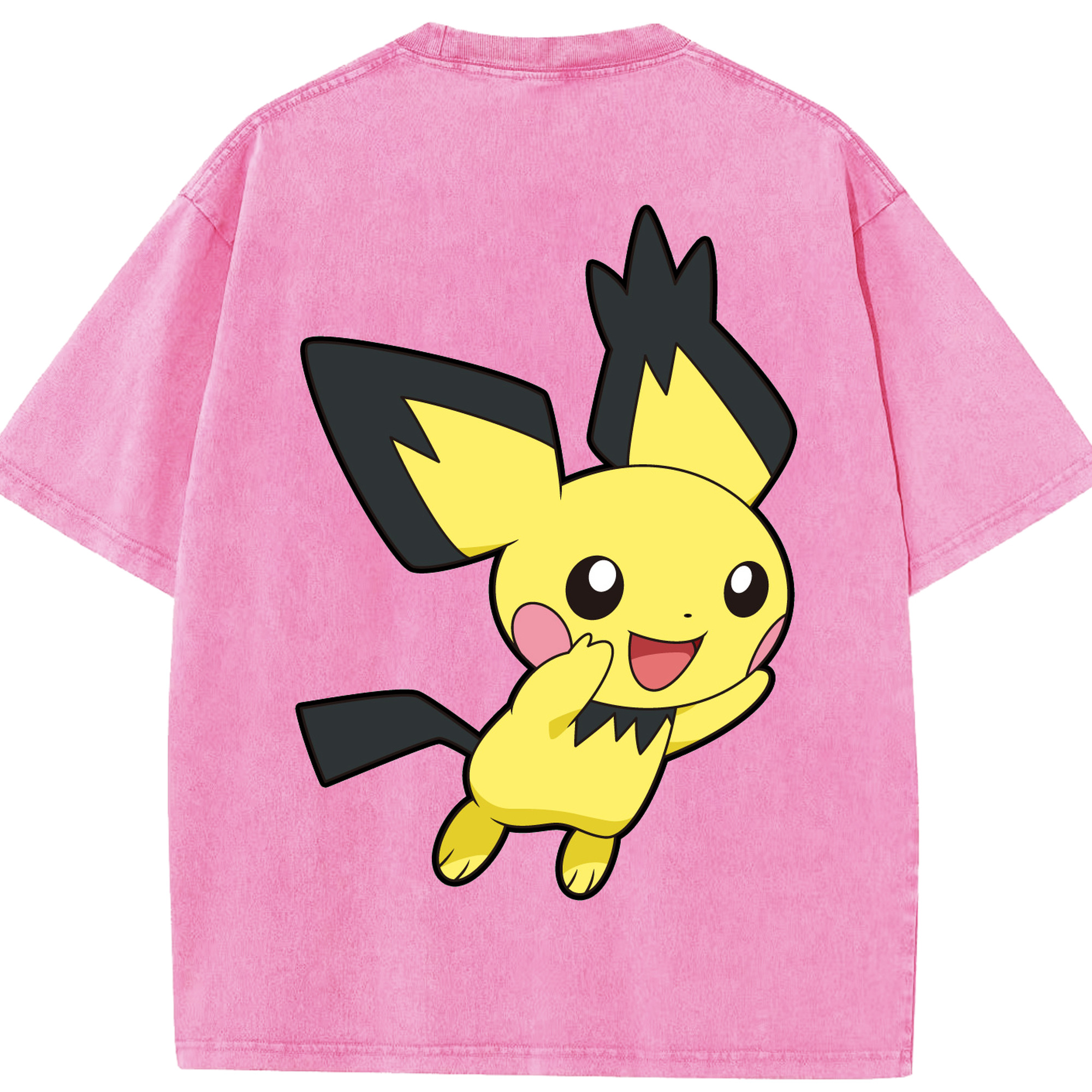 （画像用） ポケットモンスター Pokémon 綿100% ヴィンテージ風 半袖Tシャツ（背面プリント）